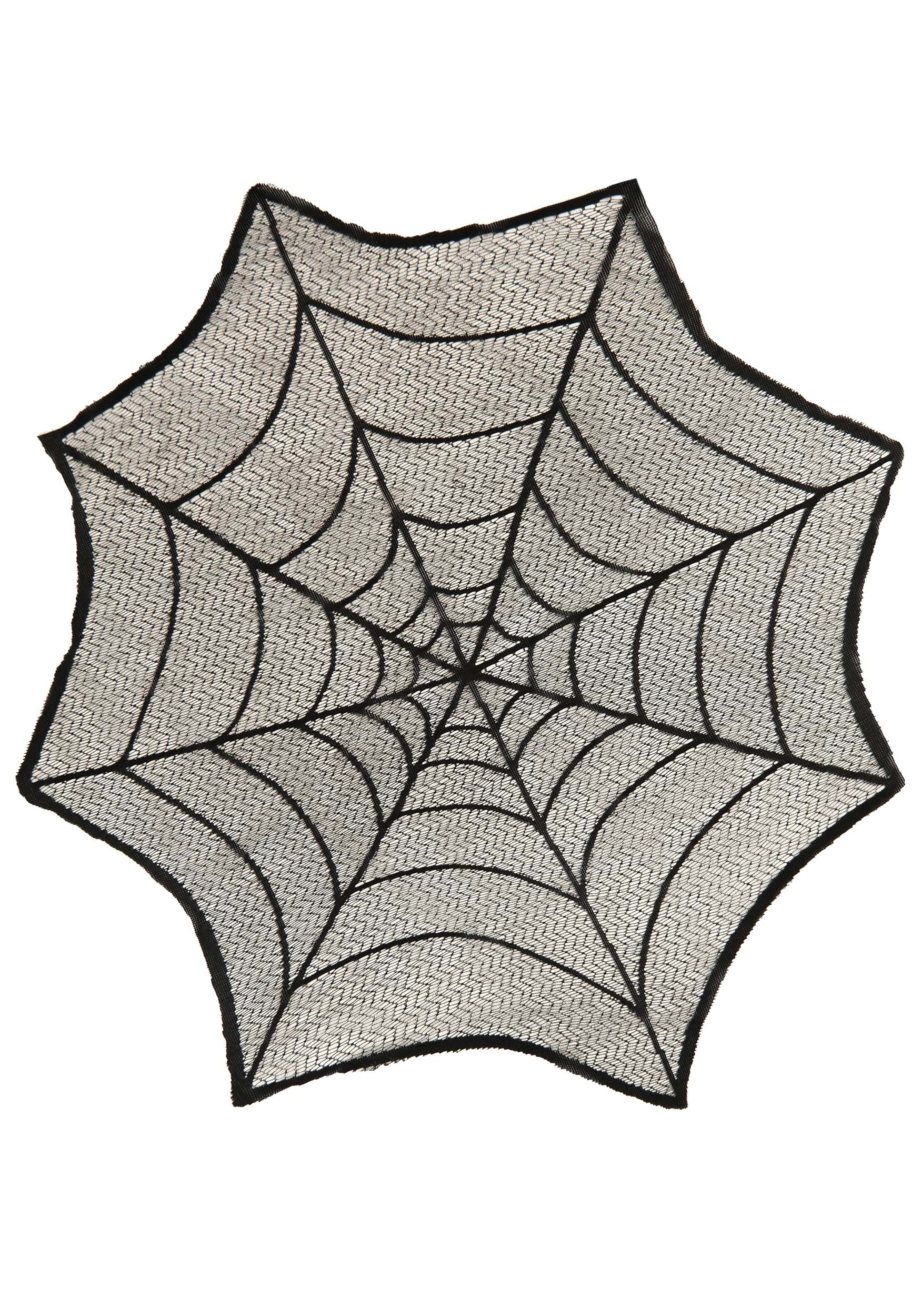 30-Inch Round Spider Web Table Cover Halloween Decoration | Table Decorations