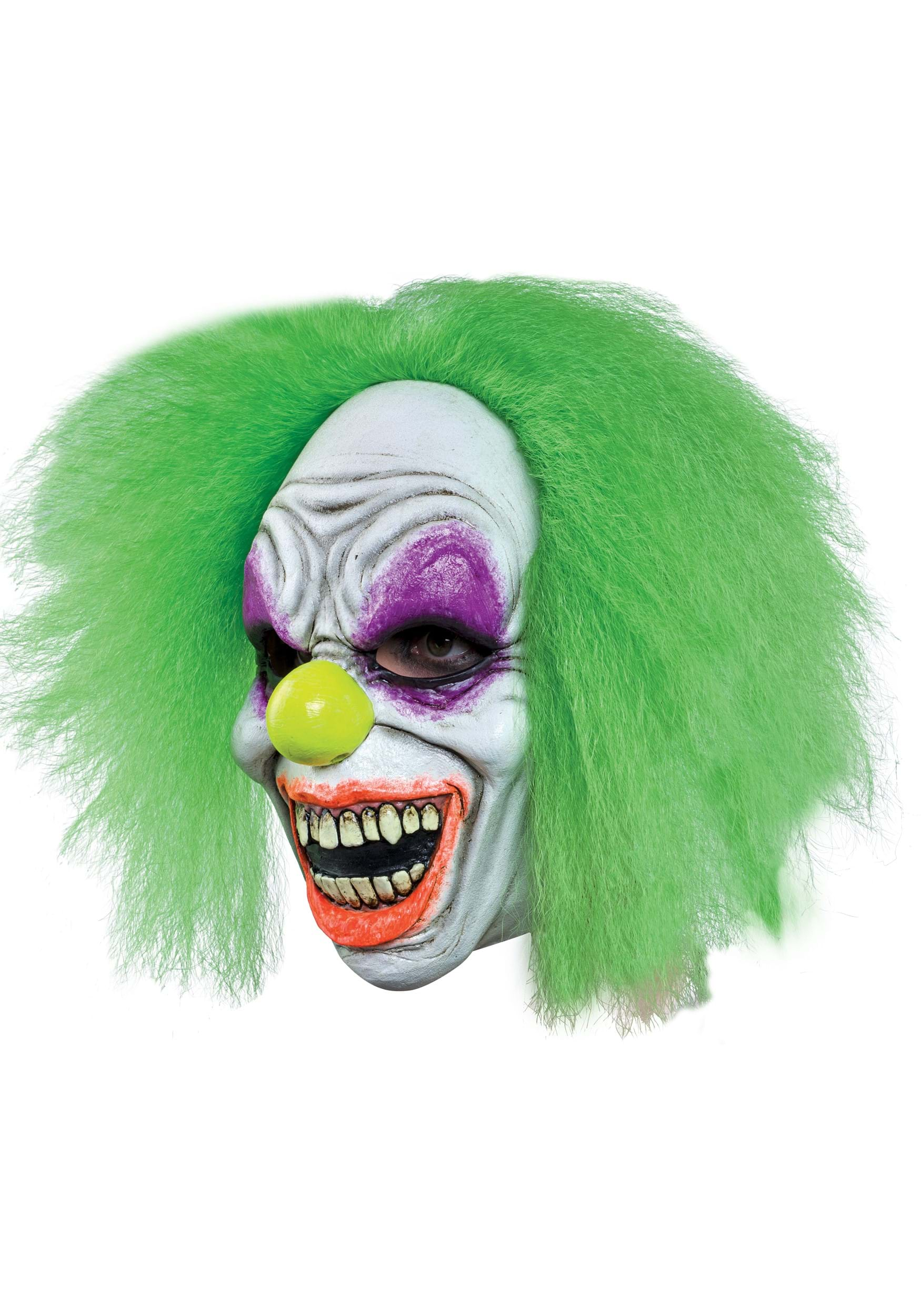 Scary Black Light Wild Neon Clown Mask