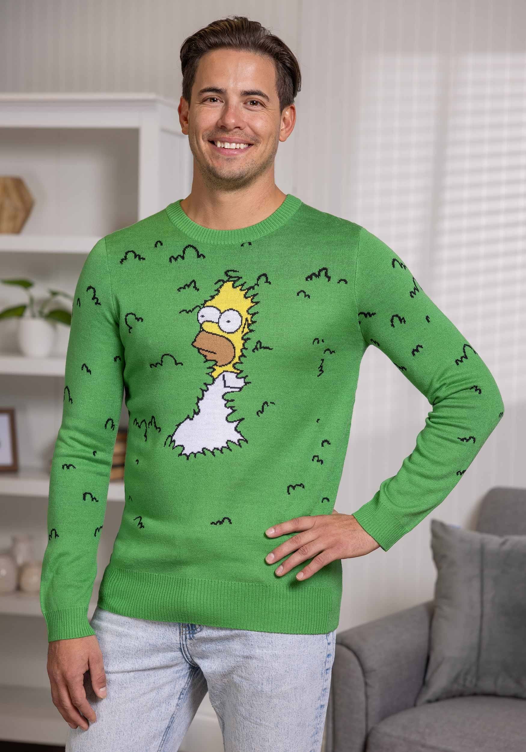 Simpsons Homer Bushes Sweater for Adults