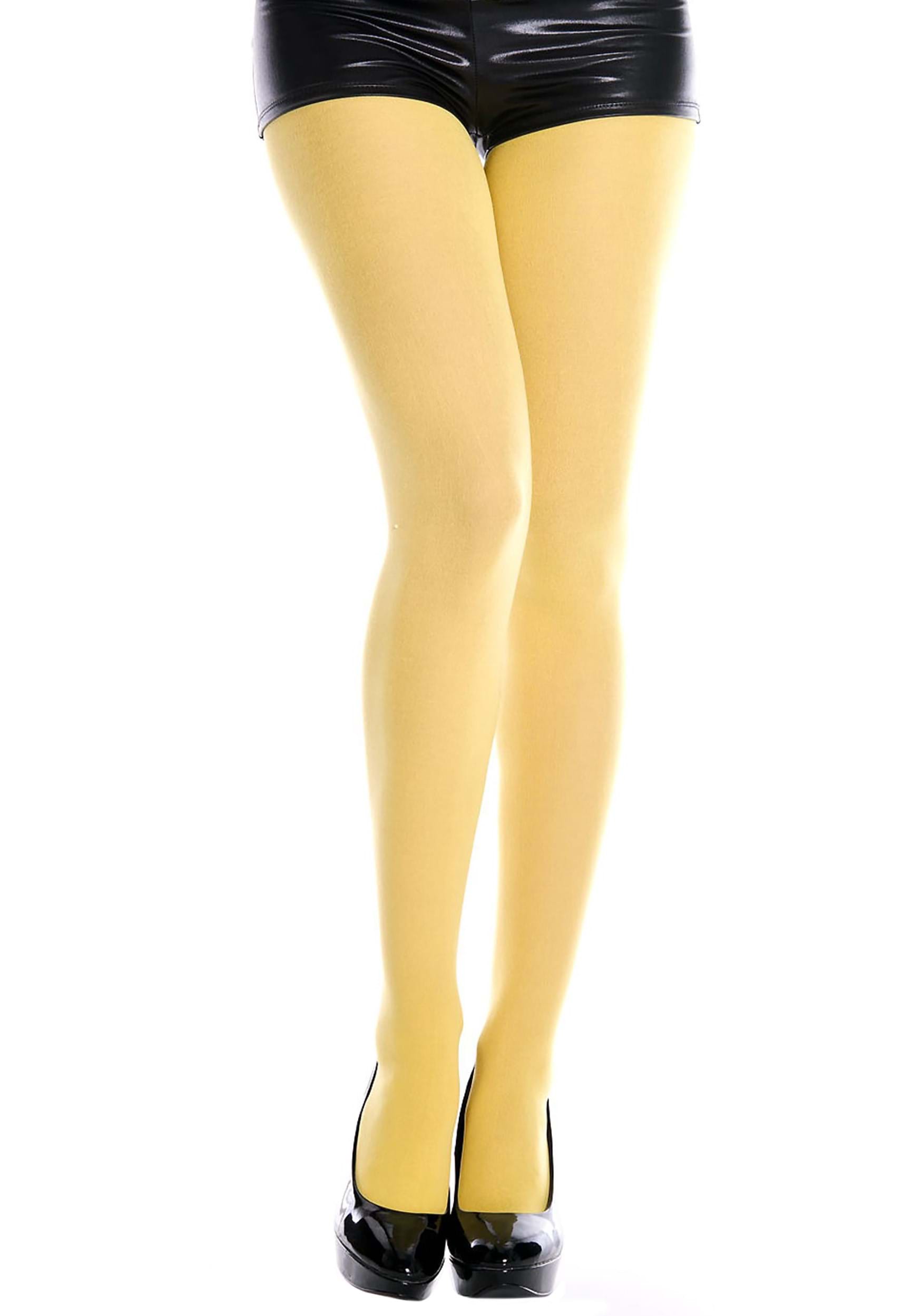 Yellow Opaque Women's Costume Tights | Costume Tights