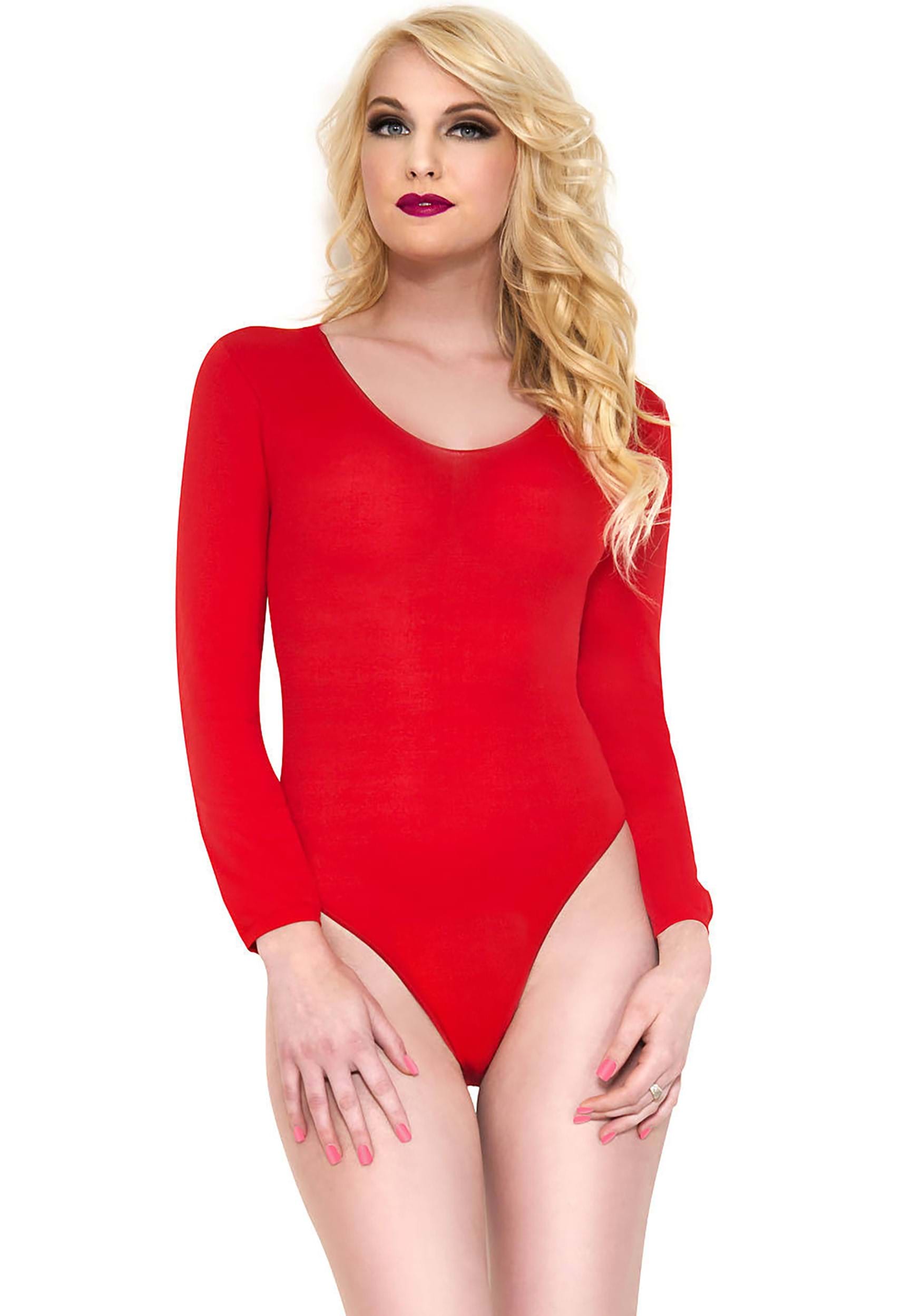 Women's Basic Red Bodysuit | Costume Accessories