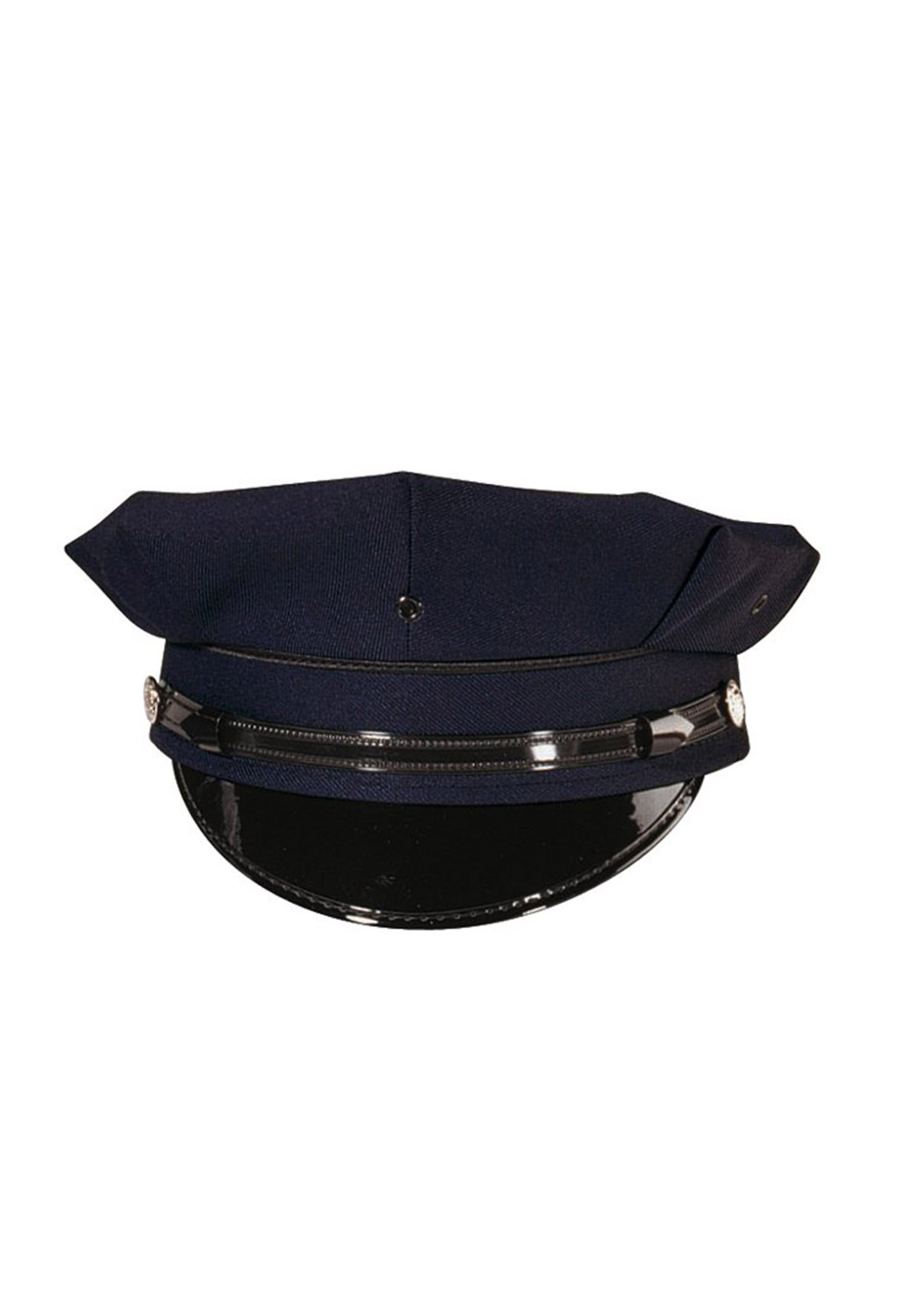 Deluxe 8 Point Adult Navy Blue Police Costume Hat