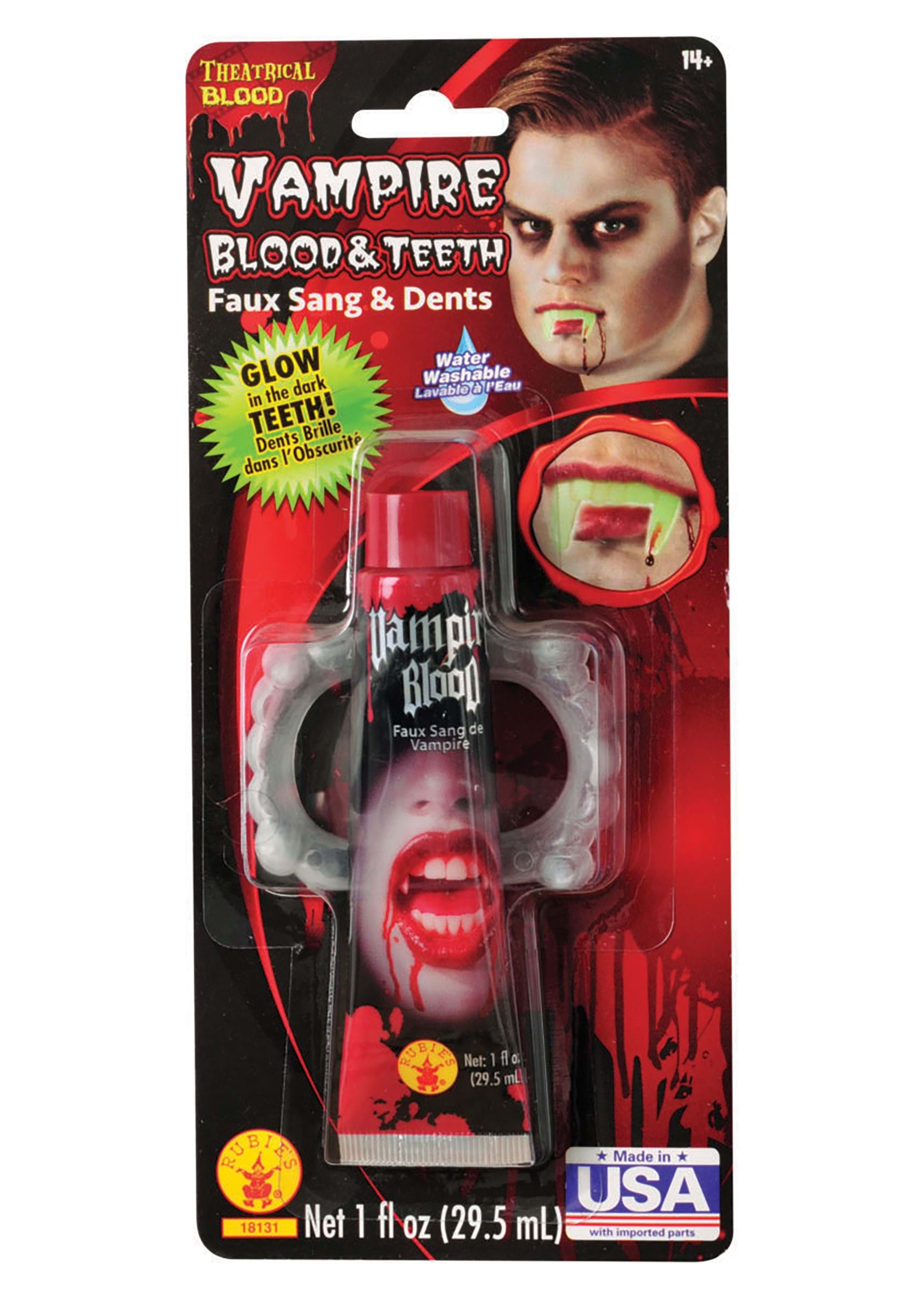 Vampire Blood & Teeth Costume Accessory Kit