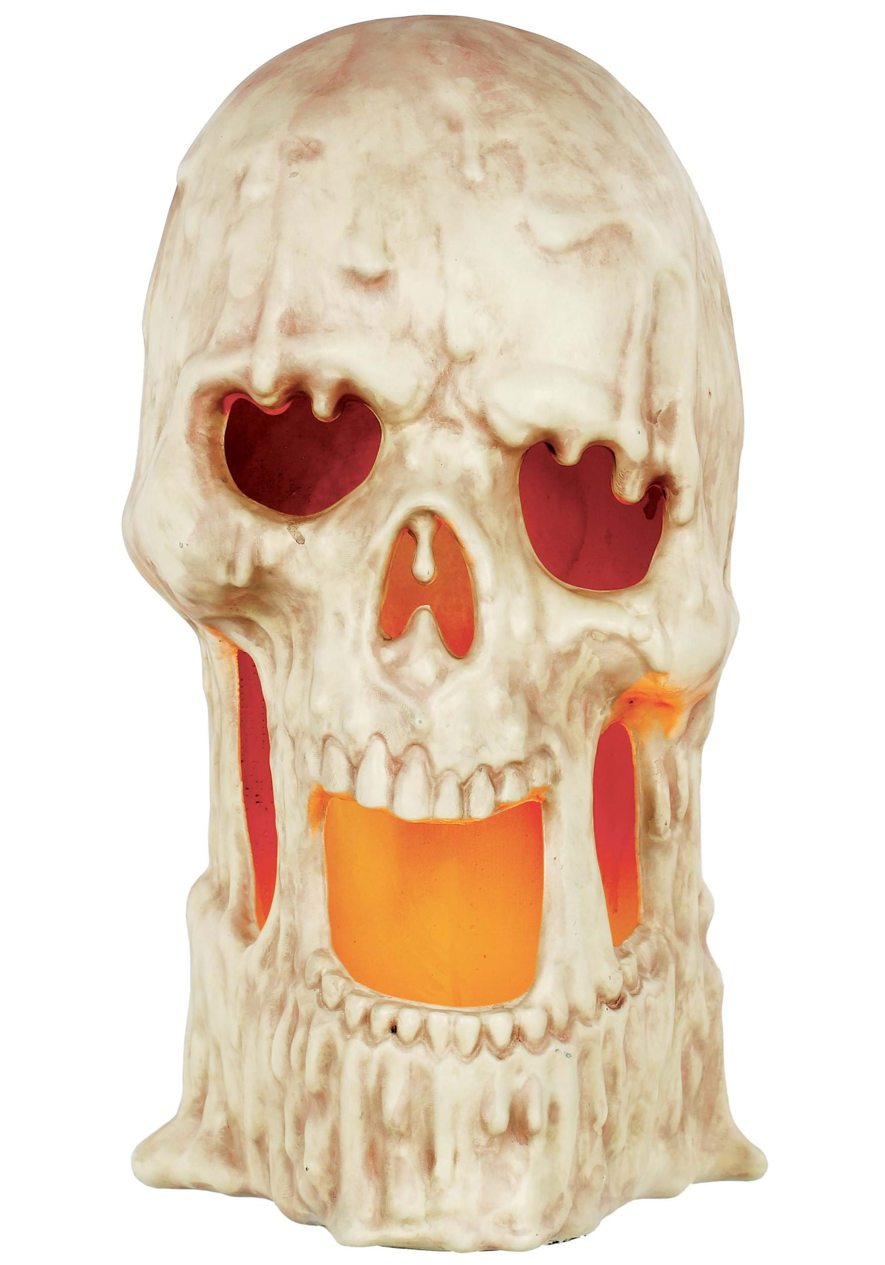 20 Light Up Melting Skull Halloween Prop | Skull Decorations