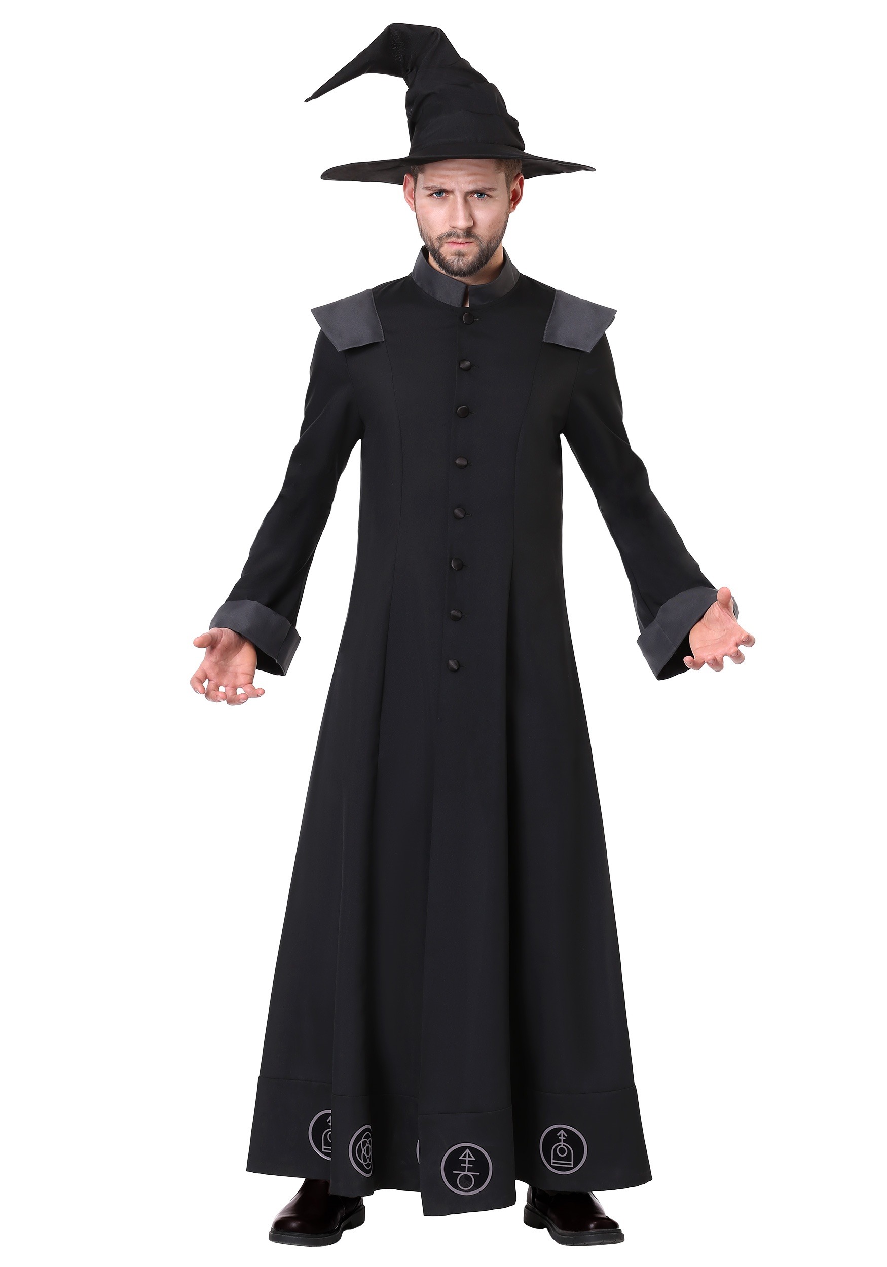 Men's Plus Size Warlock Costume | Wizard Robes