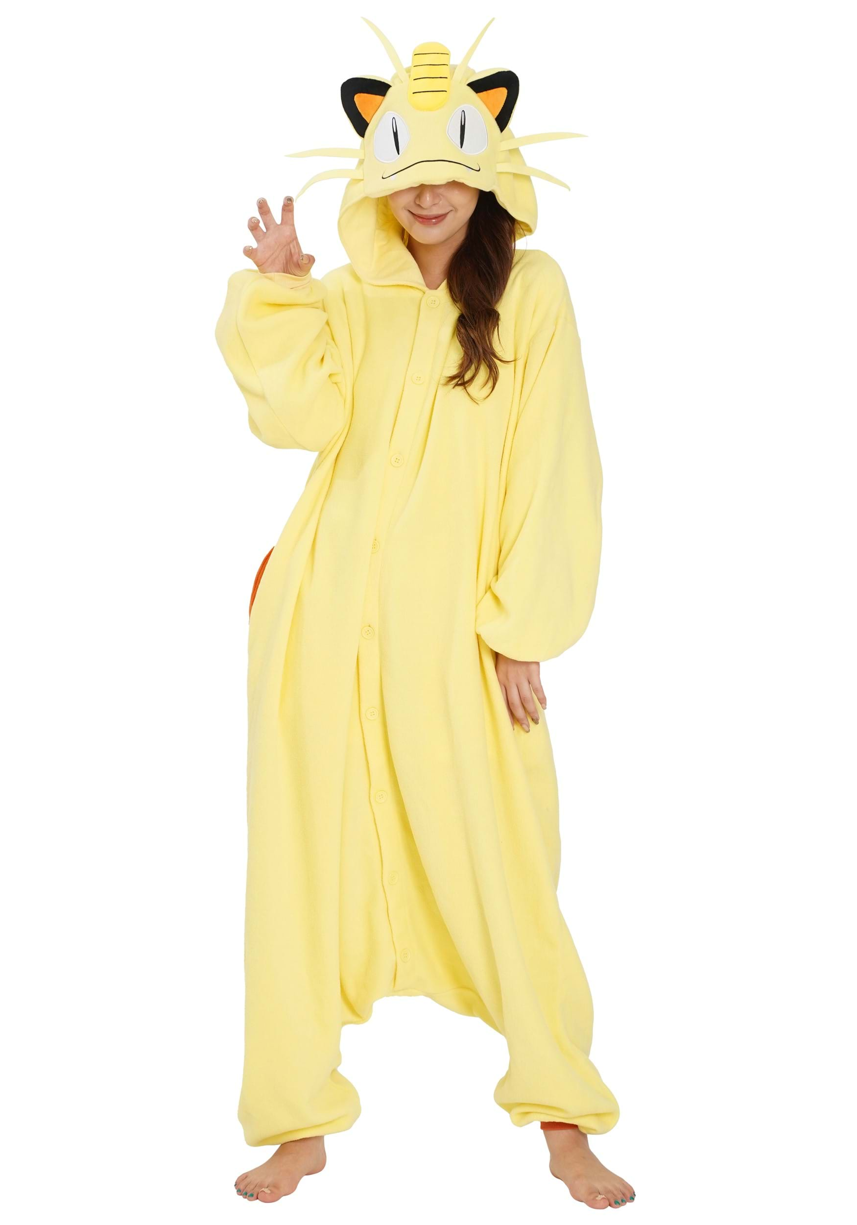 Adult Pokemon Meowth Kigurumi Costume