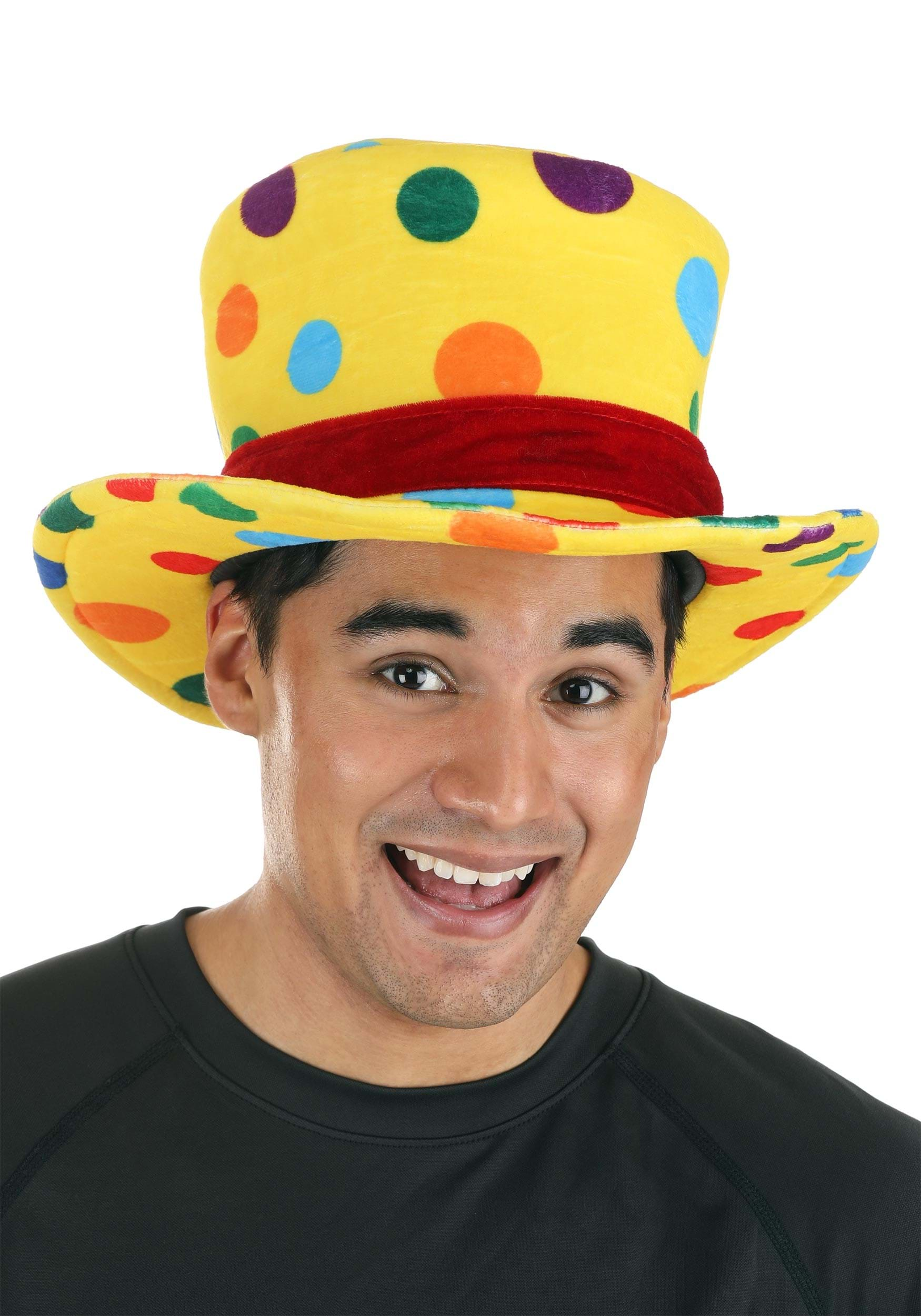 Yellow Clown Adult Top Hat | Clown Accessories