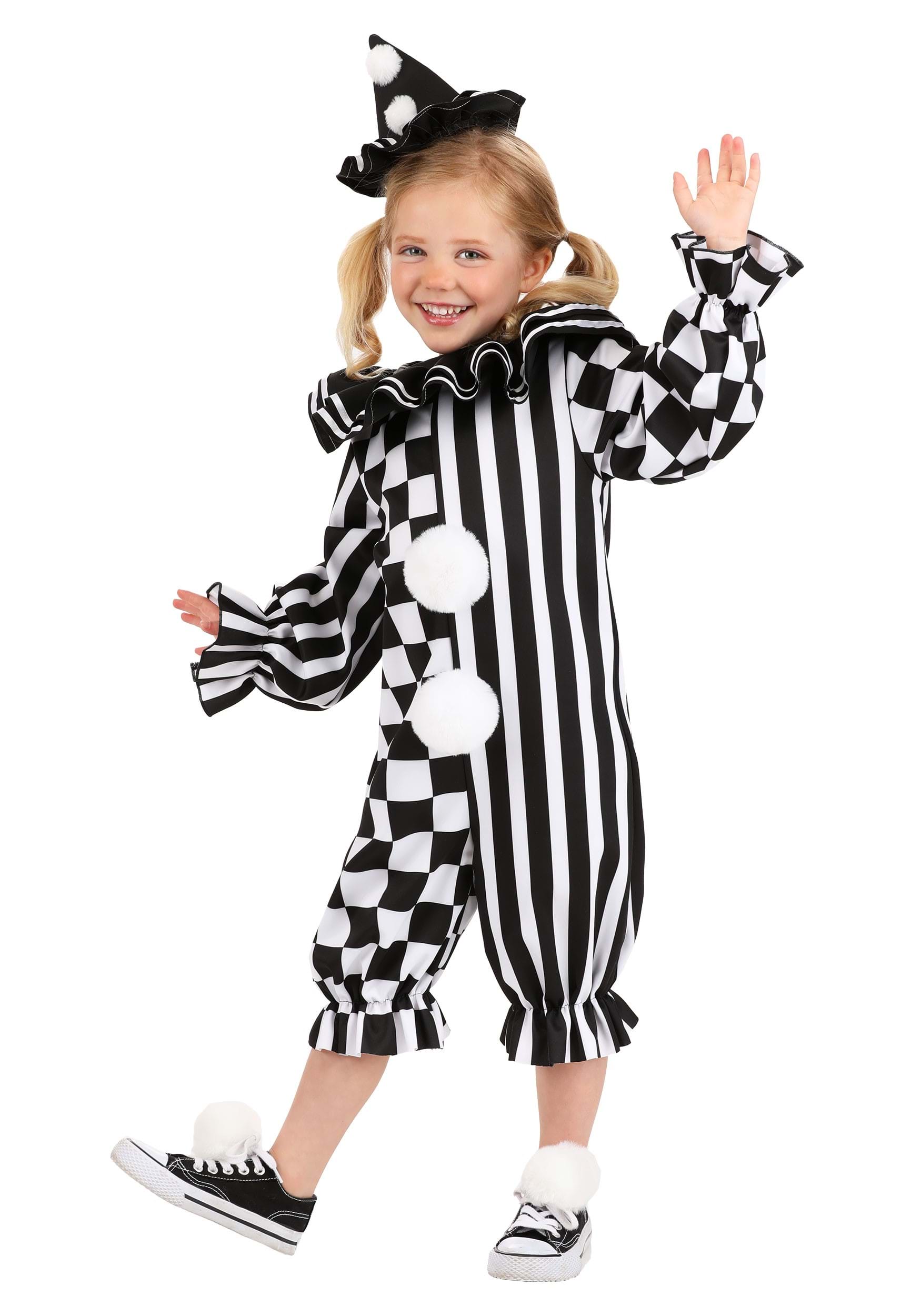 Toddler Giddy Gothic Clown Costume | Girl