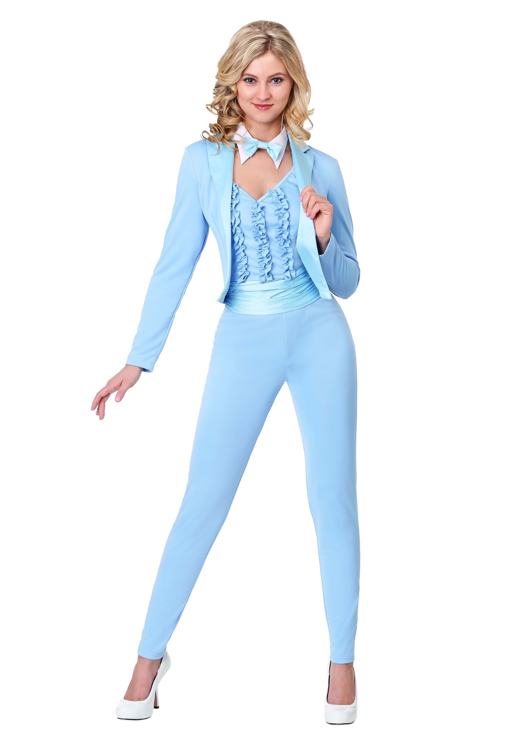Adult Female Blue Tuxedo Costume | Movie Halloween Costumes
