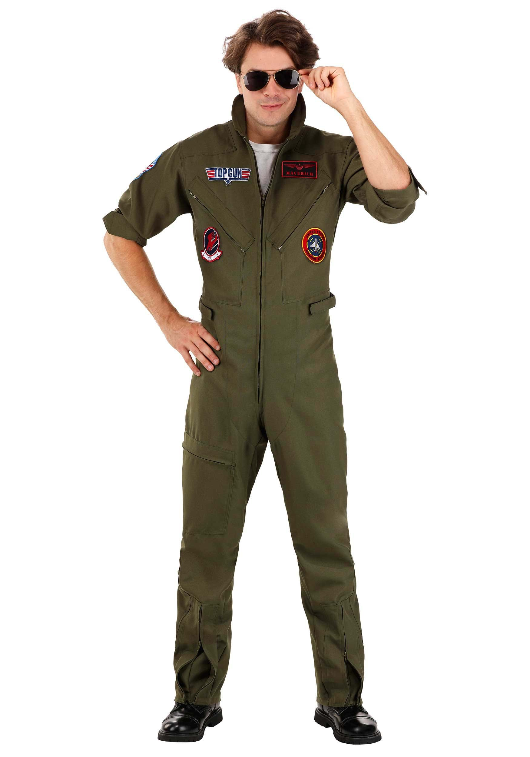 Top Gun Premium Men's Flight Suit Costume | Movie Costumes