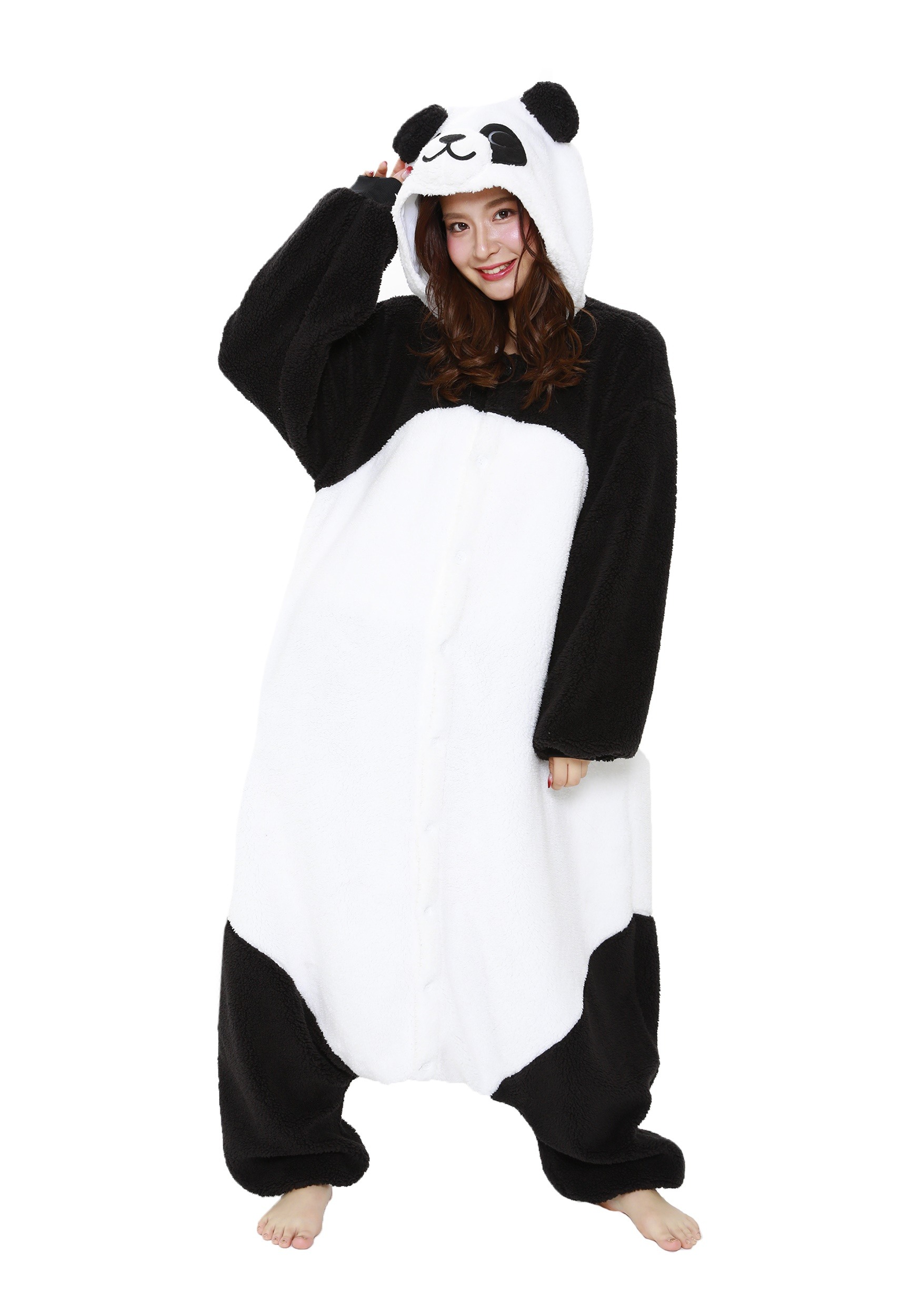 Fluffy Panda Kigurumi for Adults | Animal Costumes