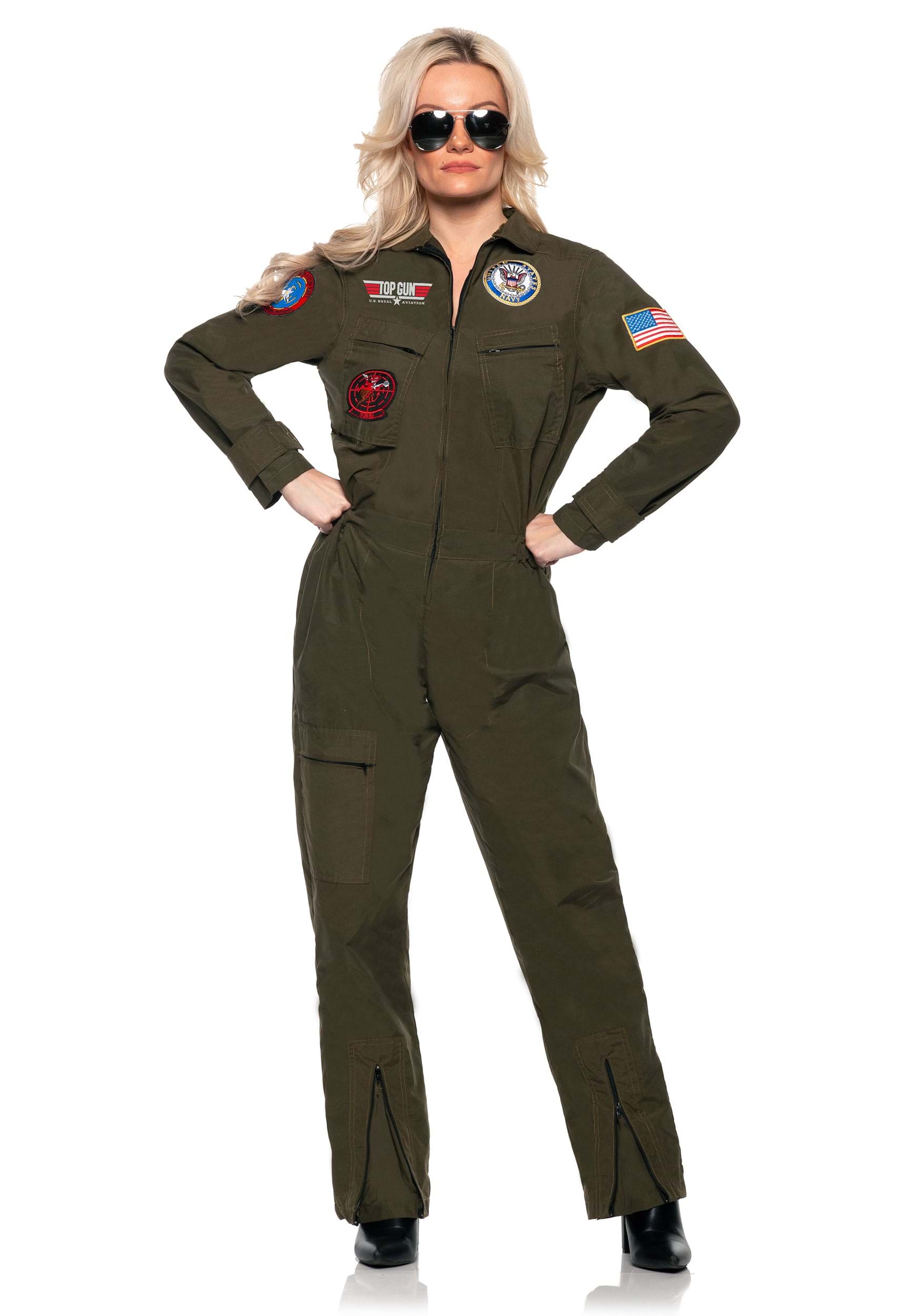 US Navy Top Gun Women's Jumpsuit Costume | Movie Costumes