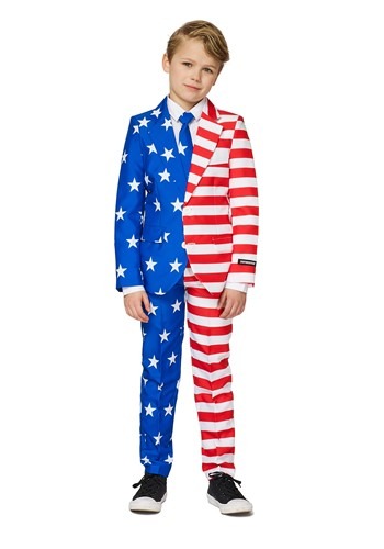 Boys USA Flag Suitmeister Suit Costume