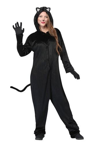 Plus Size Black Cat Costume for Adults