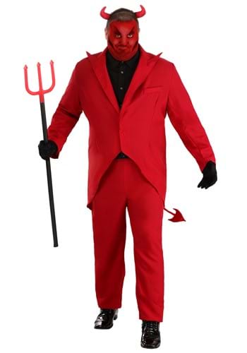 Plus Size Red Suit Devil Costume for Men