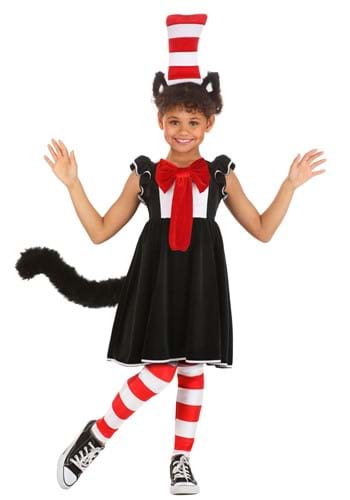 Girl&#39;s Cat in the Hat Costume Dress