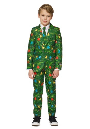 Boys Green Christmas Tree Suitmeister