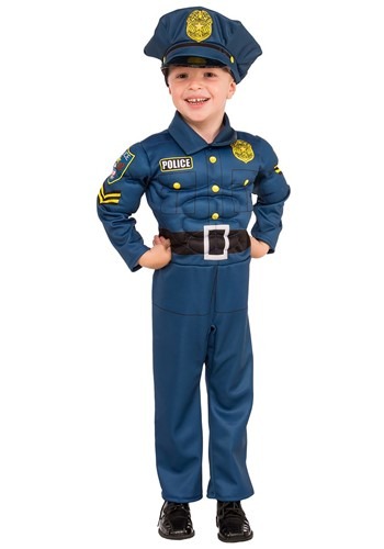 Boy&#39;s Top Cop Muscle Costume