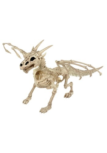 24&quot; Skeleton Dragon Prop Halloween Decoration