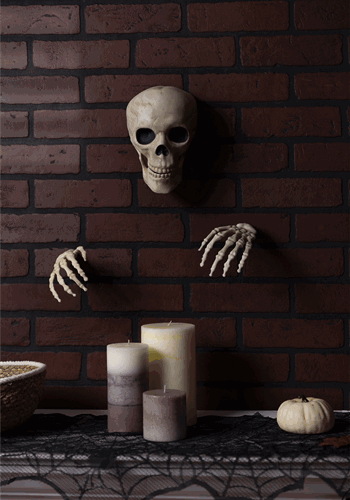 Glow in the Dark Thru the Wall Skeleton Decoration