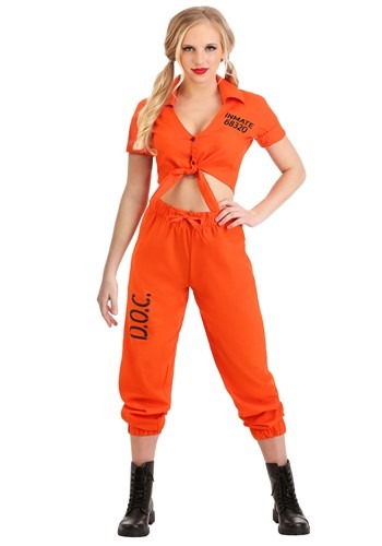 Orange Inmate Women&#39;s Prisoner Costume