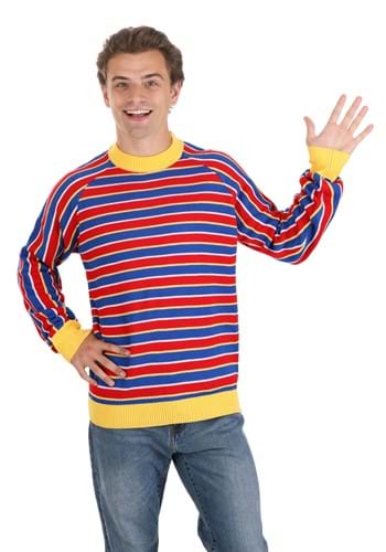 Adult Sesame Street Ernie Cosplay Knit Sweater