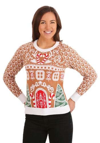 Adult Gingerbread House Ugly Christmas Sweater