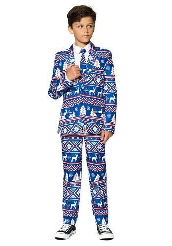 Christmas Blue Nordic Boy&#39;s Suitmeister Suit