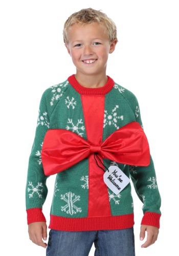 Kid&#39;s Present Ugly Christmas Sweater