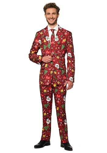 Suitmeister Christmas Red Light Up Men&#39;s Suit