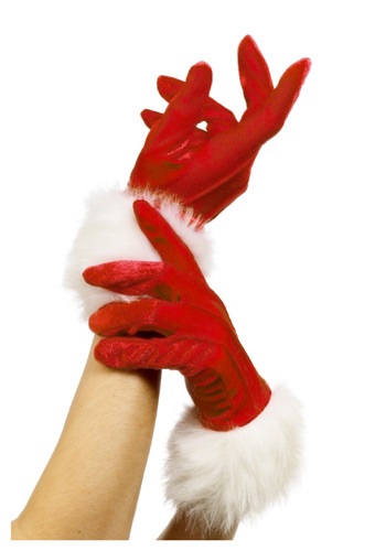 Women&#39;s Sexy Red Santa Gloves