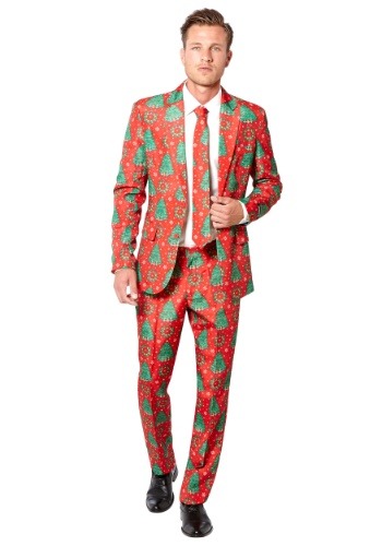 Men&#39;s Red Christmas Trees Suitmeister Suit