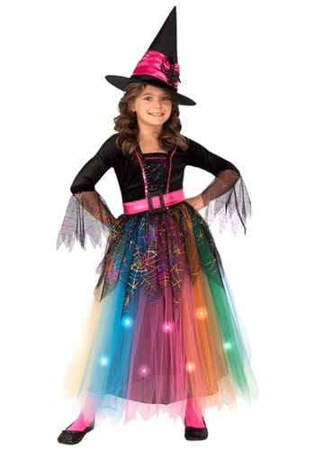 Kid&#39;s Rainbow Spider Witch Costume