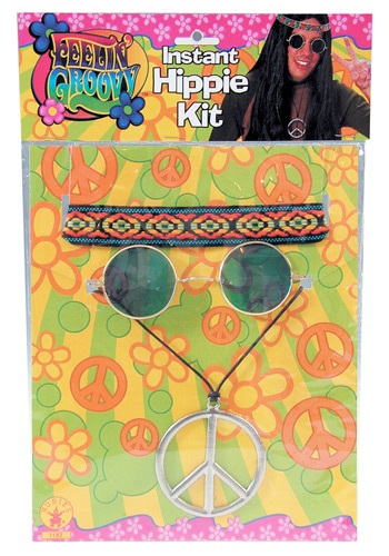Men's 1960s Hippie Costume Accessory Kit