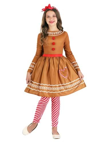 Girl&#39;s Gingerbread Costume Dress