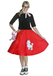 Women's Vintage Red 50's Poodle Skirt