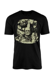 Monster Collage Phosphorescent Graphic T-Shirt