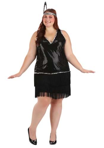 Plus Size Women&#39;s Onyx Flapper Costume