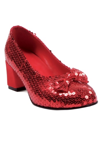Women&#39;s Red Sequined Shoes