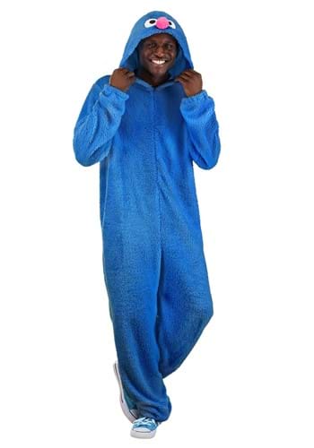Adult Sesame Street Grover Jumpsuit Costume
