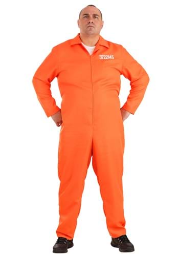 Plus Size Men&#39;s Prison Jumpsuit Costume