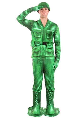 Adult Plastic Green Army Man Costume