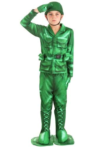 Kid&#39;s Plastic Green Army Man Costume