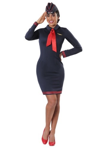 Plus Size Workin&#39; The Skies Flight Attendant Women&#39;s Costume