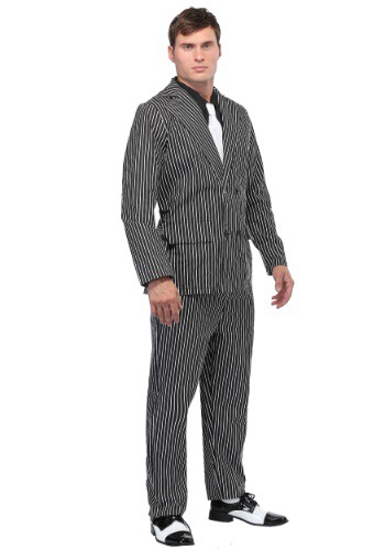 Men&#39;s Wide Pin Stripe Gangster Costume