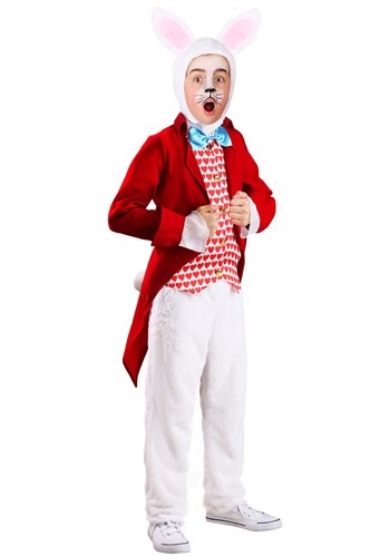Dignified White Rabbit Costume for Kids