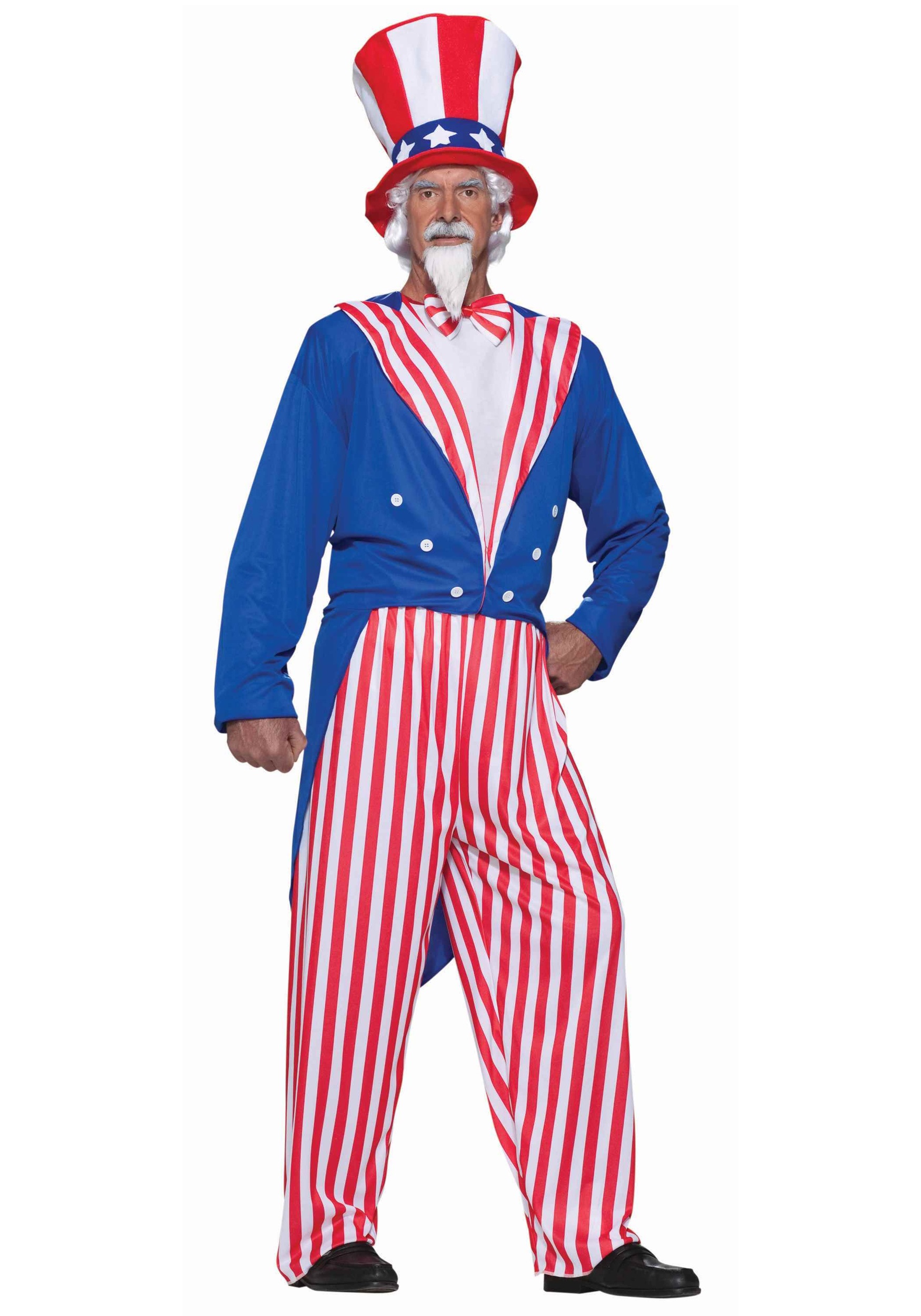 Mens Plus Size Uncle Sam Costume