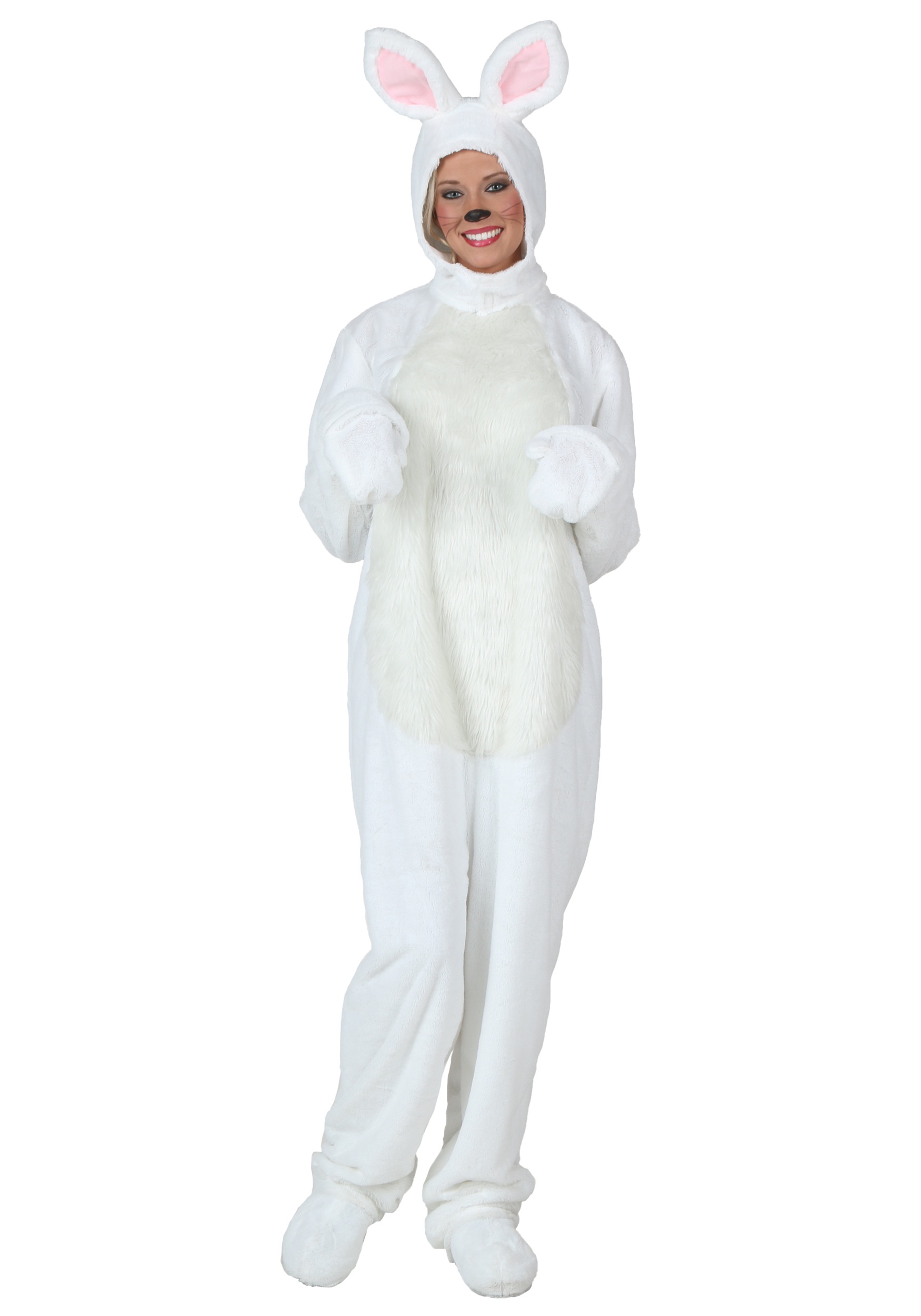 Adult Plus Size White Bunny Costume