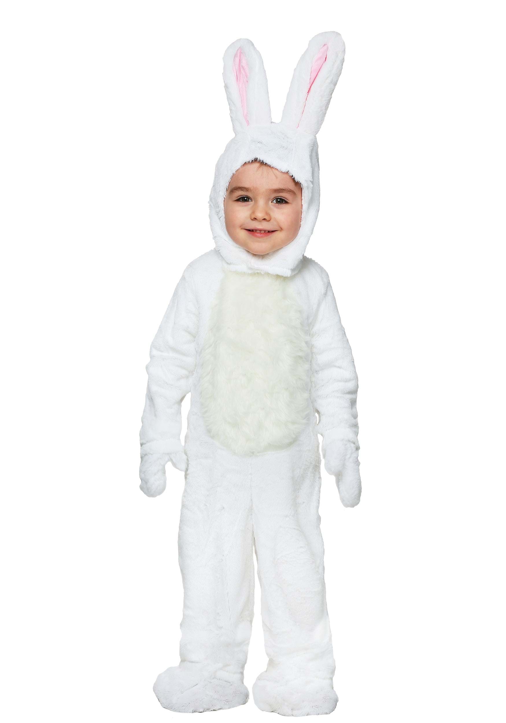 Open Face White Bunny Toddler Costume | Snow Bunny Costume