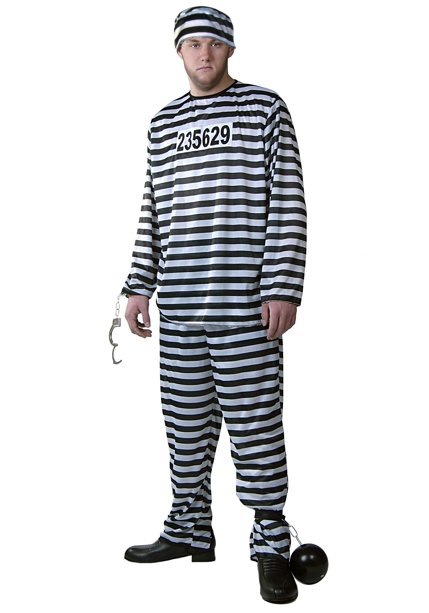 Men's Plus Size Prisoner Costume